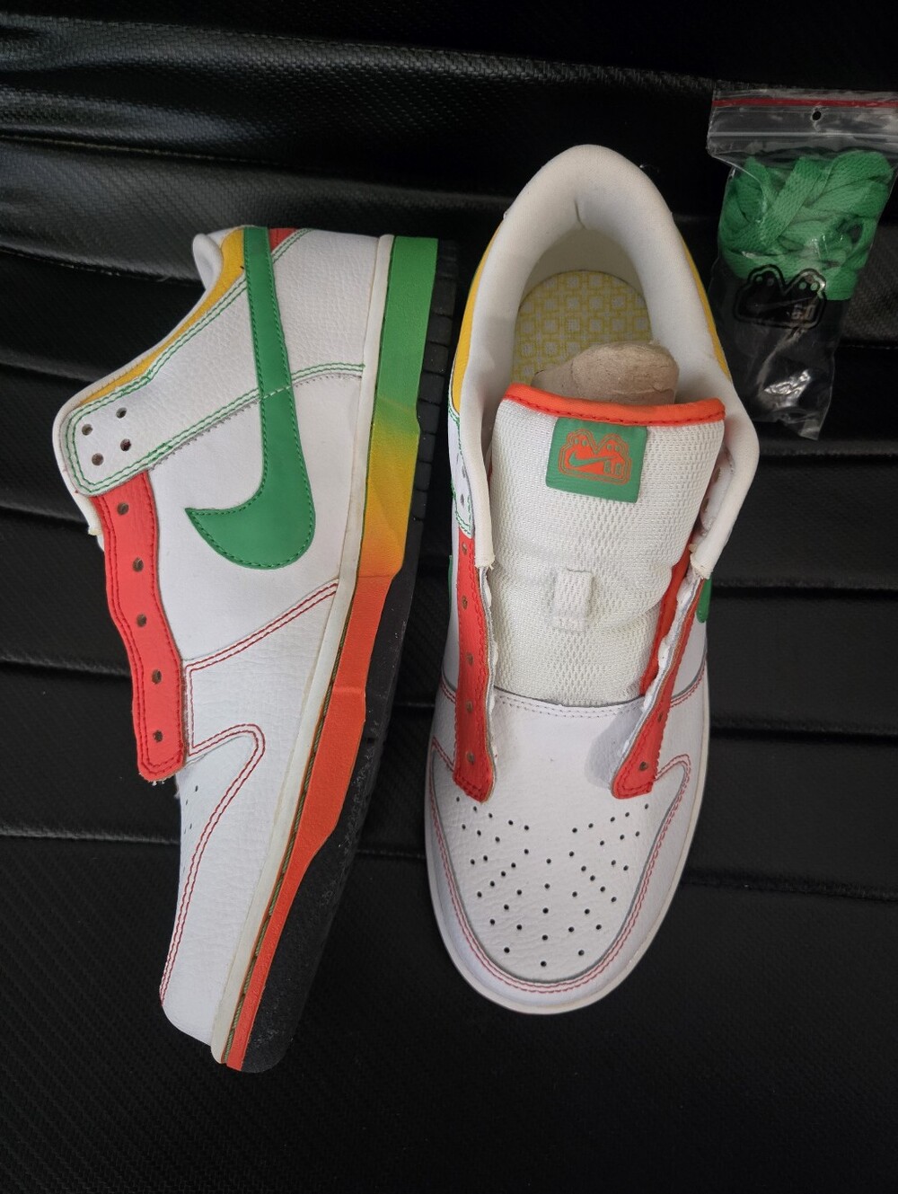 White Rasta Nike Dunk Low 6.0 (2008) - Picture 8 of 12